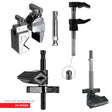 Toolless Mounting Kit components including clamps, pins, and receivers for versatile and secure mounting solutions.