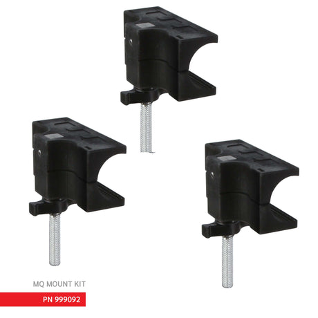 MQ Mount Kit set of 3 clamps for T-12 light fixtures featuring robust design and secure clamping mechanism.