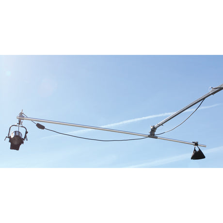 MAX 6' Extension Arm equipped with a light, showcasing safe rigging and weight distribution for optimal lighting setup.