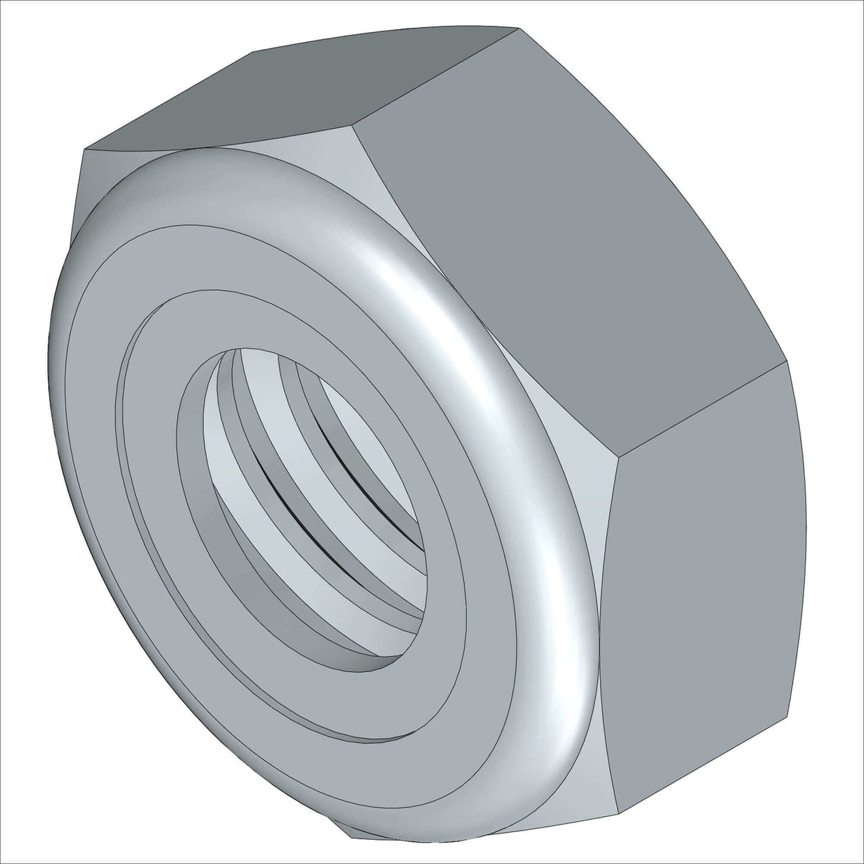 PN 1229/100 - LNUT, HX, 1/4-20 THIN