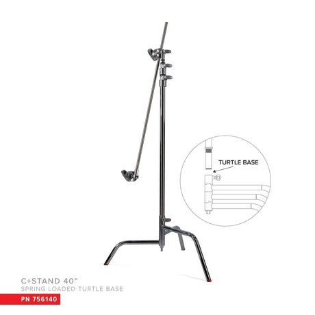 40" C+Stand with Spring Loaded Turtle Base, Grip Head & Arm by Matthews Studio Equipment