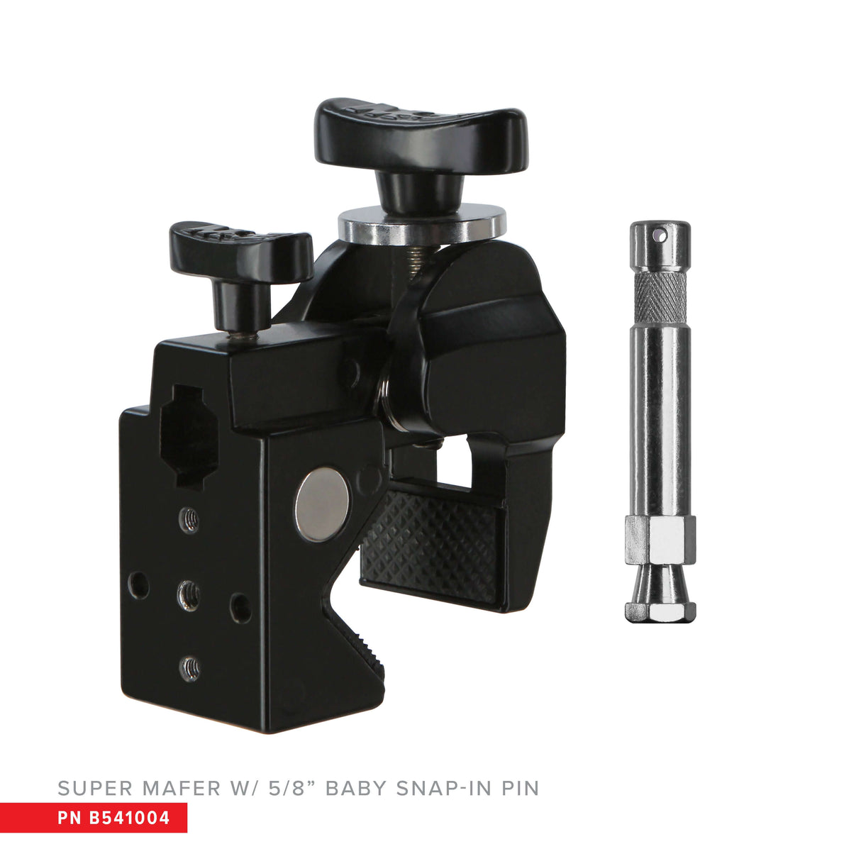 Super Mafer Clamp with Pin Black, Heavy-Duty Clamping Tool, PN B541004, Improved Gripping, Withstand High Clamping Pressure