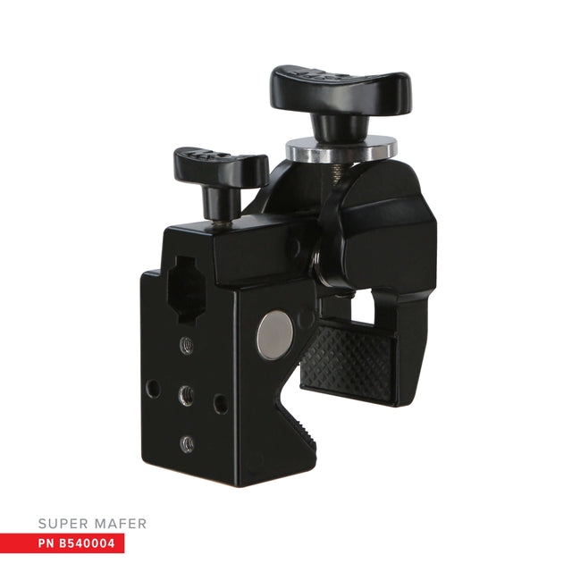 Super Mafer Black clamp with improved gripping action and new attachments, product number B540004, weight 1lb.